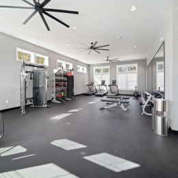 fitness center with ample space