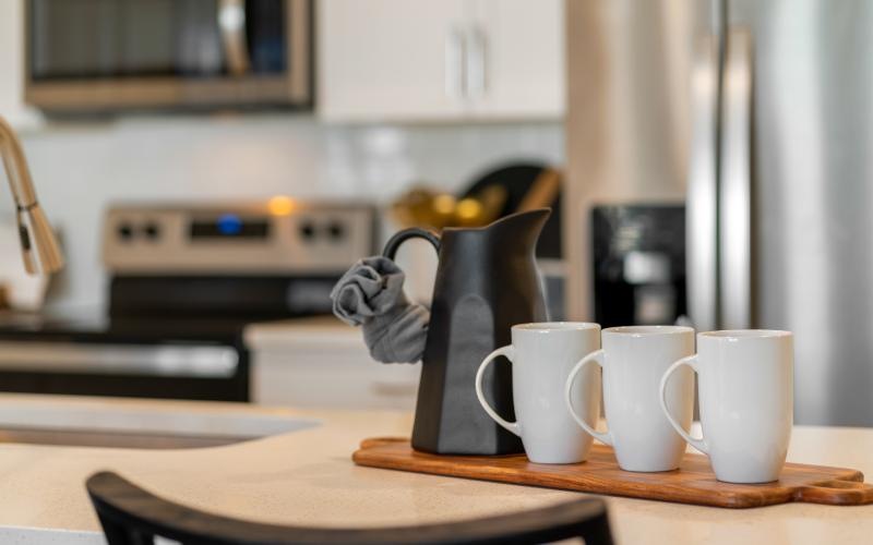 a tea kettle on a table